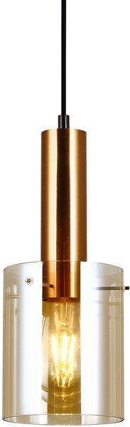 Italux glamour modern függeszték sardo borostyán sárgaréz itxpnd55811bro+amb