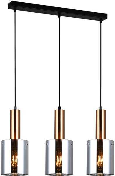 Italux glamour modern függeszték sardo füstös sárgaréz itxpnd-5581-3-bro+sg