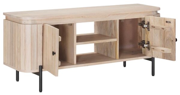 VidaXL TV szekrény 105 x 30 x 45 cm Tömör Mangófa és Műszaki Fa