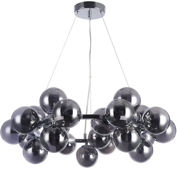 Italux glamour modern függeszték cabella króm füstös itxpnd525225ch+smk