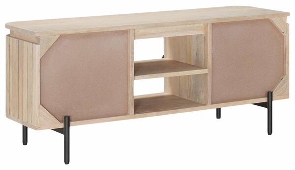 VidaXL TV szekrény 105 x 30 x 45 cm Tömör Mangófa és Műszaki Fa