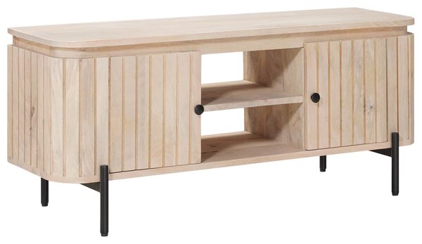 VidaXL TV szekrény 105 x 30 x 45 cm Tömör Mangófa és Műszaki Fa