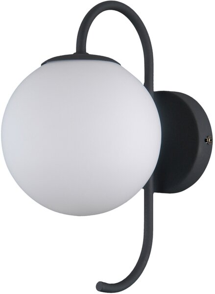Italux modern fali lámpa gela fehér fekete itxwl-5500-1-bk