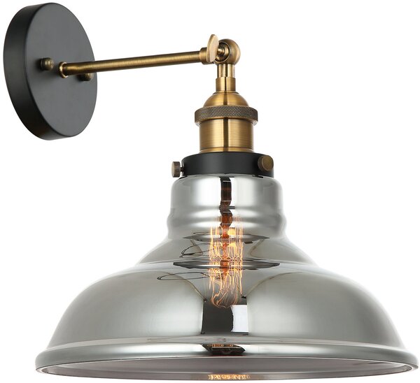 Italux glamour modern fali lámpa hubert fekete füstös arany itxmbm-2381-1 gd+sg
