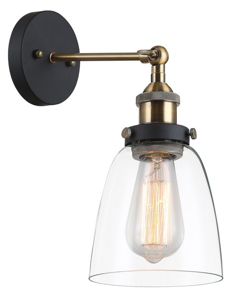 Italux modern vintage fali lámpa francis fekete átlátszó arany itxmbm-2563/1 gd+cl