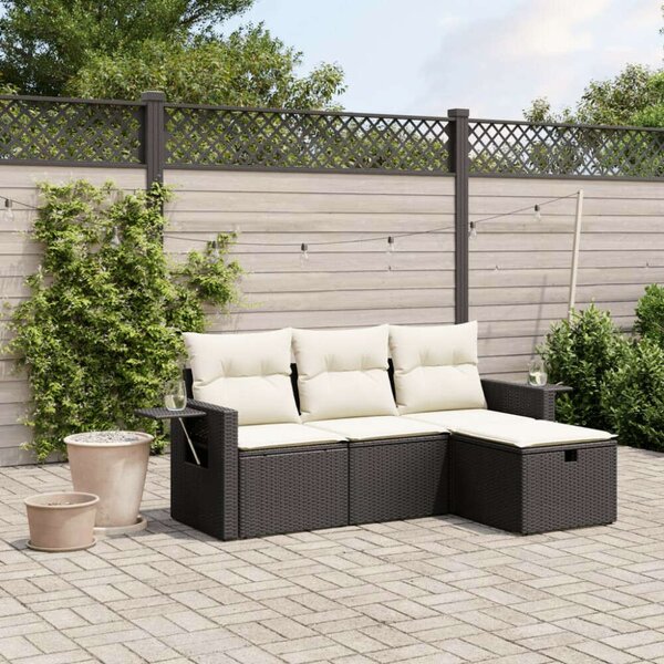 VidaXL Polyrattan Kerti Ülőgarnitúra - 4 részes