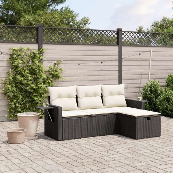 VidaXL Polyrattan Kerti Ülőgarnitúra - 4 részes