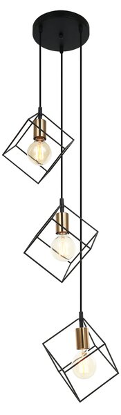 Italux modern függeszték morestel fekete arany itxmdm-4244/3 bk+bro