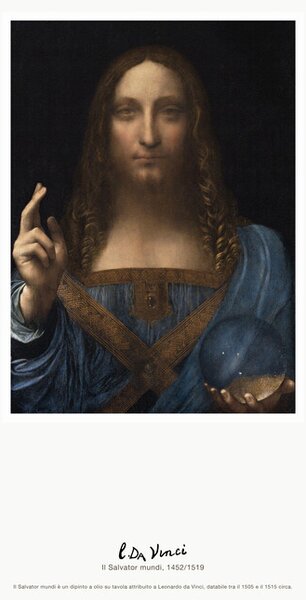 Reprodukció The Salvator mundi (Il Salvator mundi) - Leonardo da Vinci, (30 x 40 cm)