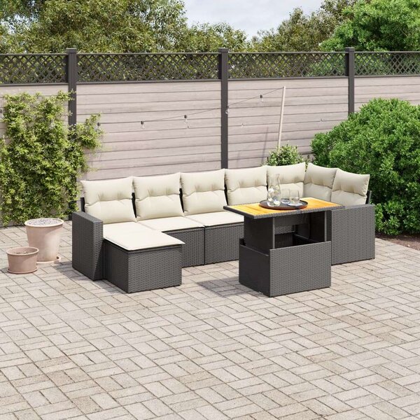 VidaXL Polyrattan Kerti Ülőgarnitúra - 8 részes