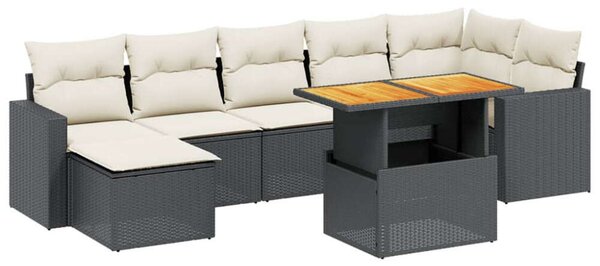 VidaXL Polyrattan Kerti Ülőgarnitúra - 8 részes