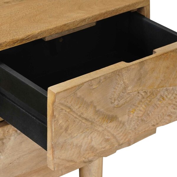 VidaXL TV szekrény 110 x 30 x 40 cm Tömör Mangófa és Műszaki Fa