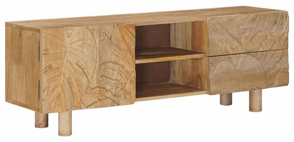 VidaXL TV szekrény 110 x 30 x 40 cm Tömör Mangófa és Műszaki Fa