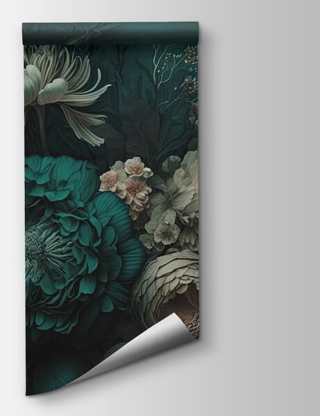 Fotótapéta Elegáns virágkompozíció mély árnyalatokkal, 3D virág fotótapéta, Népszerű fotótapéta, u75402 - Tapeko.hu