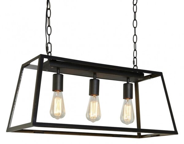 Italux klasszikus modern vintage függeszték laverno fekete itxmd-102621-3-b