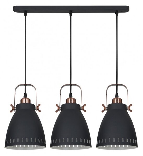Italux modern skandináv függeszték franklin fekete réz itxmd-hn8026s-3-b+rc