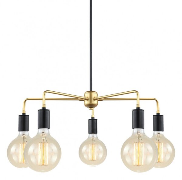 Italux modern vintage csillár malene fekete arany itxmdm3386/5 bk+gd