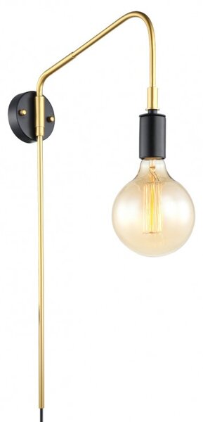 Italux modern vintage fali lámpa malene fekete arany itxmbm3386/1 bk+gd