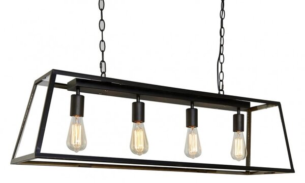Italux klasszikus modern vintage függeszték laverno fekete itxmd-102721-4-b