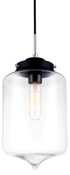 Italux loft függeszték tube fekete átlátszó itxmdm2095/1 b