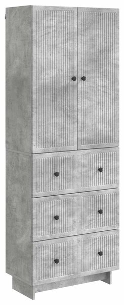 VidaXL Szekrény szett 2 db Betonszürke Szerelt Fa