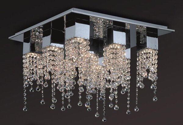 Italux glamour modern mennyezeti lámpa larix króm átlátszó itxmx93708-9b