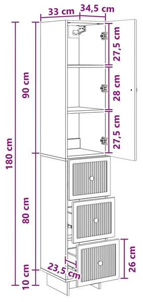 VidaXL Szekrény szett 2 db Szerelt Fa