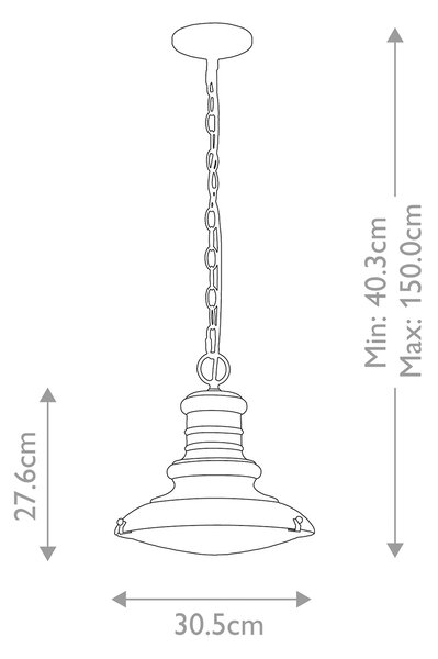 Feiss loft kültéri függeszték redding station sárgaréz elsfe-redding8-m-pdb IP44