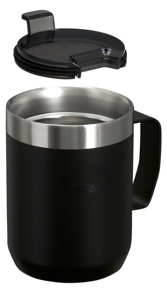 Fekete rozsdamentes acél termobögre 230 ml Stay-Hot Camp Mug Black – Stanley