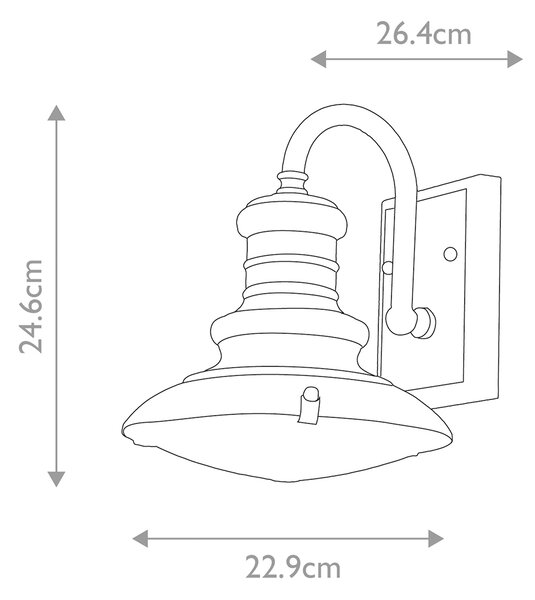 Feiss loft kültéri fali lámpa redding station sárgaréz elsfe-redding2-s-pdb IP44