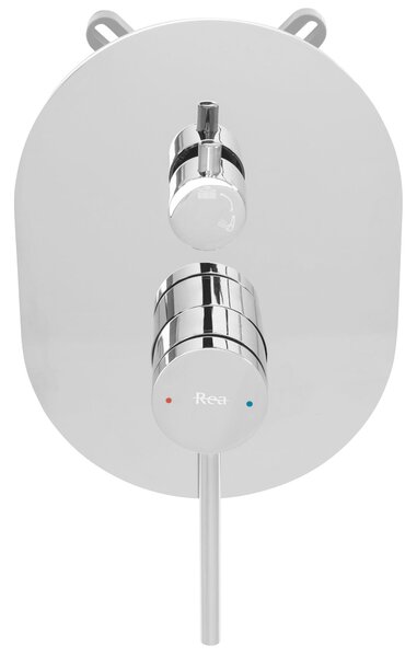 Rea Oval, rejtett zuhanygarnitúra + BOX, króm, REA-P8415