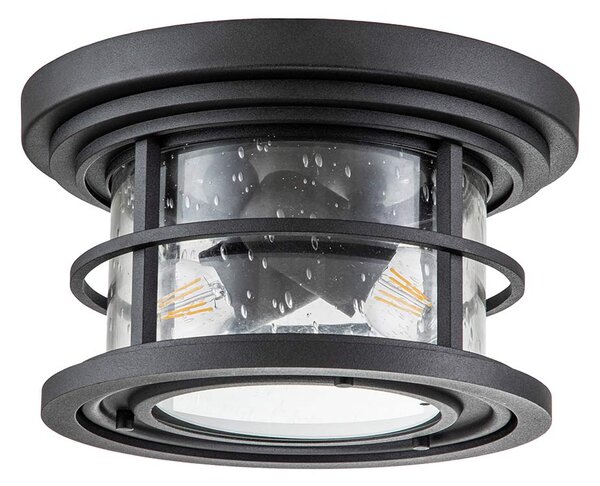 Feiss klasszikus loft vintage kültéri mennyezeti lámpa lighthouse fekete elsfelighthousefblk IP44