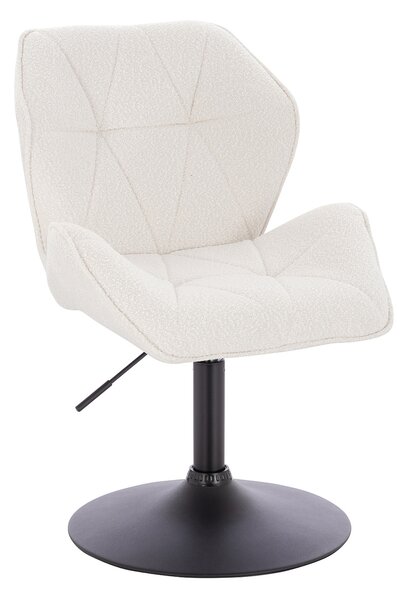 HR212N Krémszínű modern boucle szék fekete lábbal