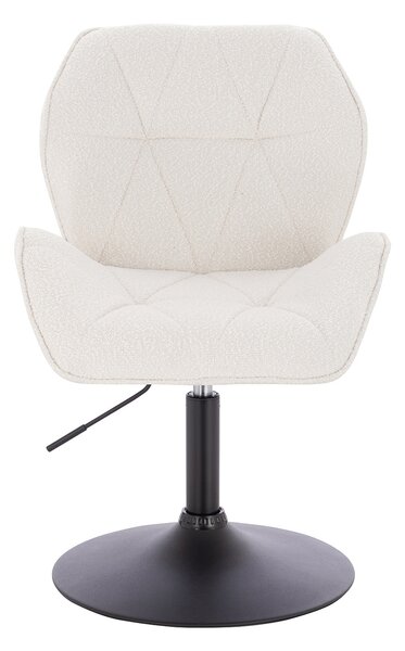 HR212N Krémszínű modern boucle szék fekete lábbal