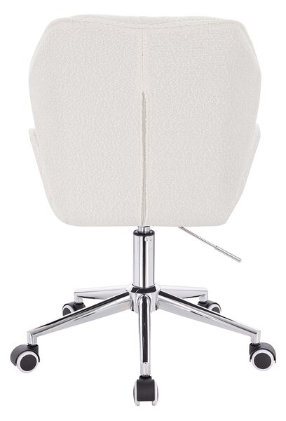 HR212K Krémszínű modern boucle szék krómozott lábbal