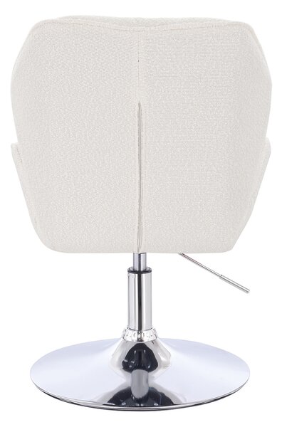 HR212N Krémszínű modern boucle szék krómozott lábbal