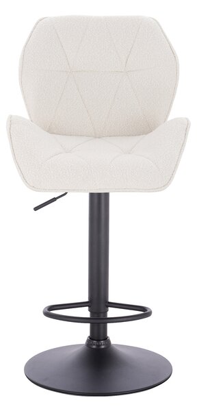 HR212W Krémszínű modern boucle szék fekete lábbal