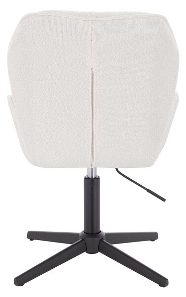 HR212CROSS Krémszínű modern boucle szék fekete lábbal
