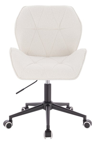 HR212K Krémszínű modern boucle szék fekete lábbal