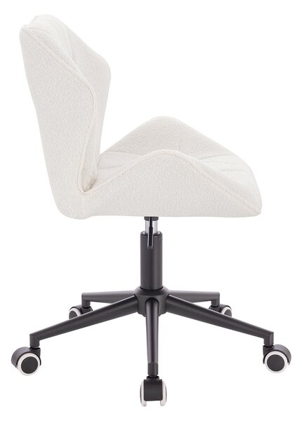HR212K Krémszínű modern boucle szék fekete lábbal