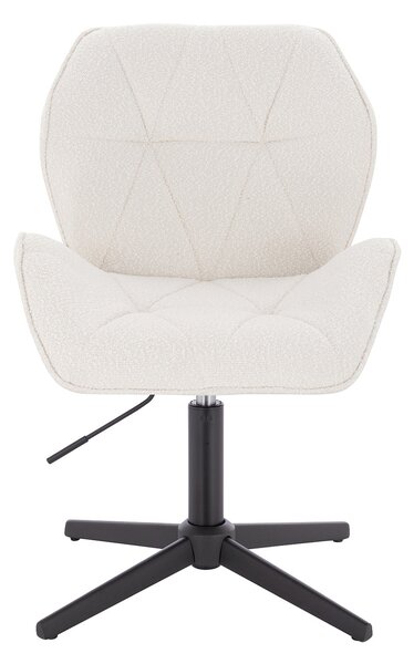 HR212CROSS Krémszínű modern boucle szék fekete lábbal