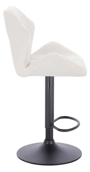 HR212W Krémszínű modern boucle szék fekete lábbal