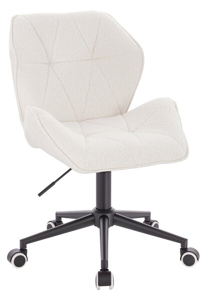 HR212K Krémszínű modern boucle szék fekete lábbal