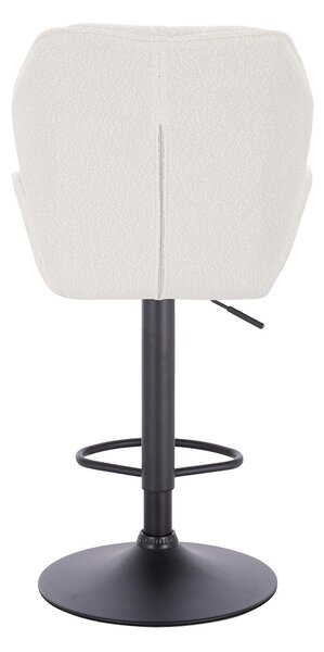 HR212W Krémszínű modern boucle szék fekete lábbal