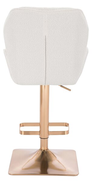 HR212KW Krémszínű modern boucle szék arany lábbal