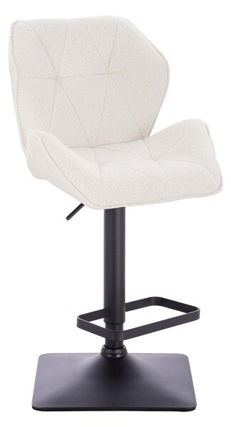 HR212KW Krémszínű modern boucle szék fekete lábbal