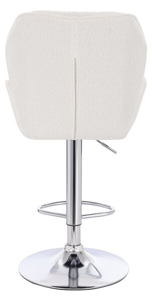 HR212W Krémszínű modern boucle szék krómozott lábbal