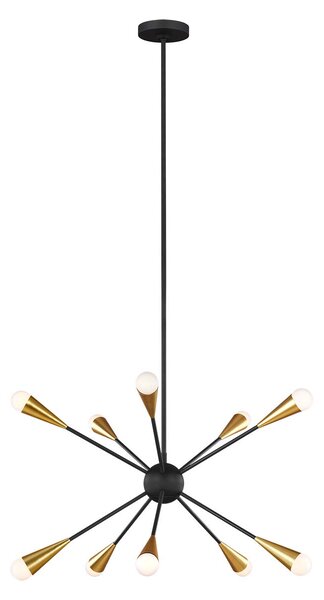 Feiss modern csillár jax antik sárgaréz fekete elsfe-jax10-mb