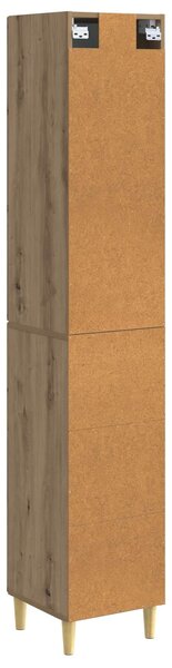 VidaXL Szekrény szett 2 db 33 x 34,5 x 90 cm Szerelt Fa Kézműves Tölgy