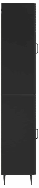 VidaXL Szekrény szett 2 pcs Fekete 33 x 34,5 x 89,5 cm Szerelt Fa